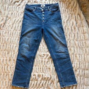 PAIGE Classic Indigo Button-Fly Jeans